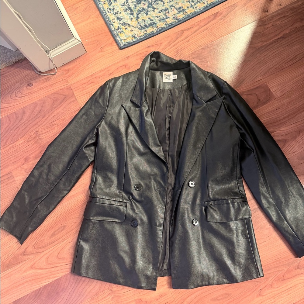 Princess Polly Shiny Black Blazer